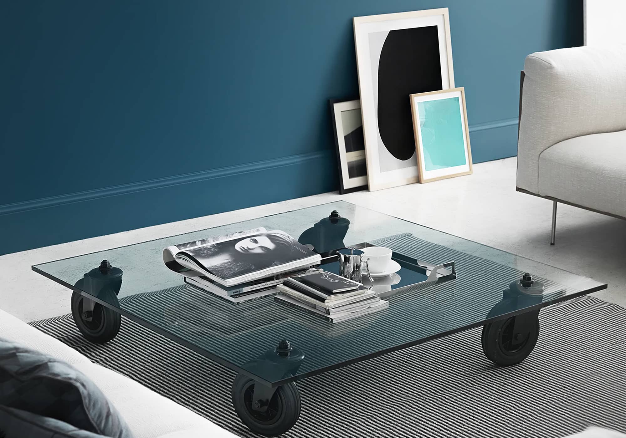 FontanaArte – Couchtisch Tavolo con Ruote Grande